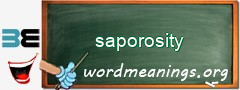 WordMeaning blackboard for saporosity